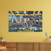 Hollywood, CaliforniaLarge Letter Scenes 2 Canvas Afdruk (Insitu (Woonkamer))