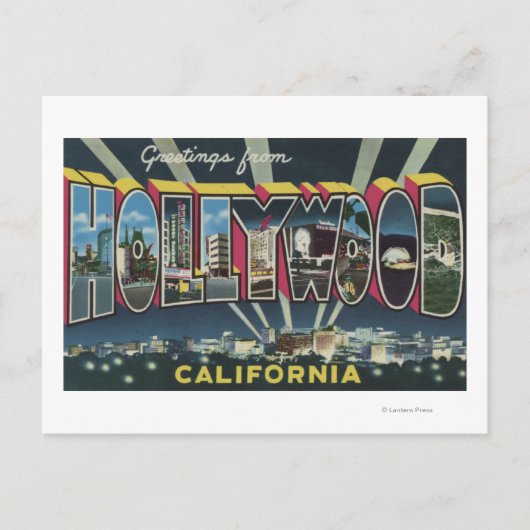Hollywood, CaliforniaLarge Letter Scenes Briefkaart (Voorkant)