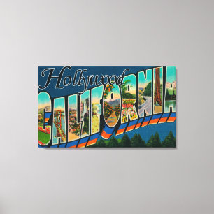 Hollywood, CaliforniaLarge Letter Scenes Canvas Afdruk