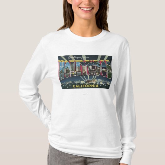 Hollywood, CaliforniaLarge Letter Scenes T-shirt (Voorkant)