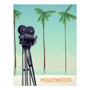 Hollywood  camera Travel poster
