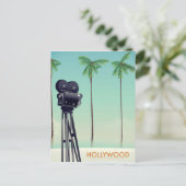 Hollywood camera Travel poster Briefkaart (Staand voorkant)