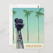 Hollywood camera Travel poster Briefkaart (Voorkant / Achterkant)