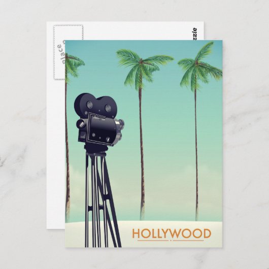 Hollywood  camera Travel poster Briefkaart (Voorkant / Achterkant)