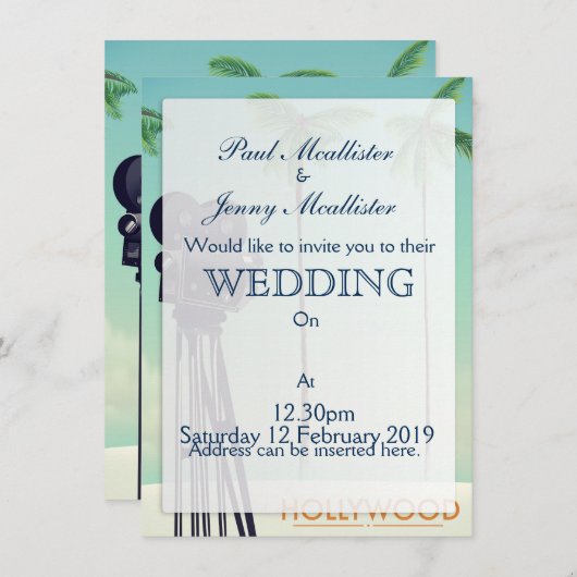 Hollywood  camera Travel poster Kaart (Voorkant / Achterkant)