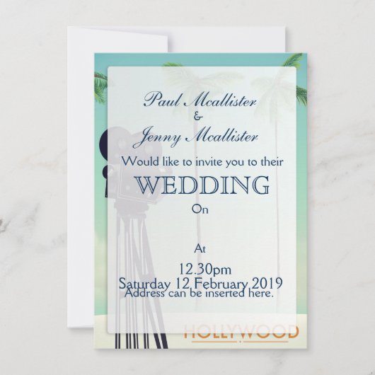 Hollywood  camera Travel poster Kaart (Voorkant)