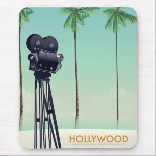 Hollywood  camera Travel poster Muismat