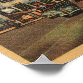 Hollywood, CANight Uitzicht van Hollywood Blvd. Poster (Hoek)