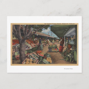 Hollywood, CAView of Original Farmer's Market Briefkaart
