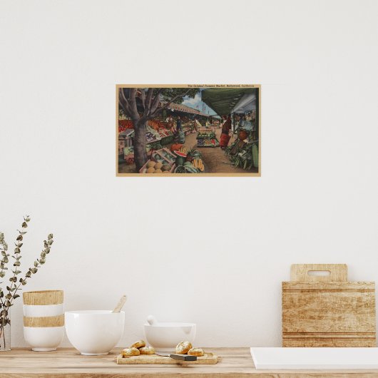 Hollywood, CAView of Original Farmer's Market Poster (Keuken)