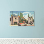 Hollywood, CAView van het Chinese theater van Grau Canvas Afdruk (Insitu (Houten vloer))