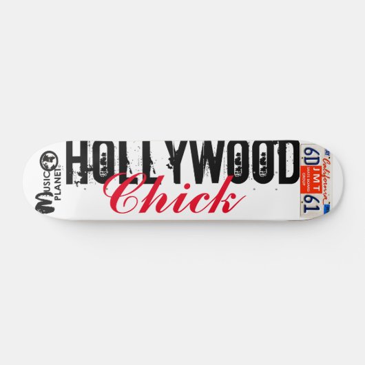HOLLYWOOD CHICK Skateboard, 7 ¾" deck Persoonlijk Skateboard (Horizontaal)
