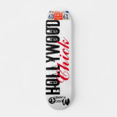 HOLLYWOOD CHICK Skateboard, 7 ¾" deck Persoonlijk Skateboard (Voorkant)