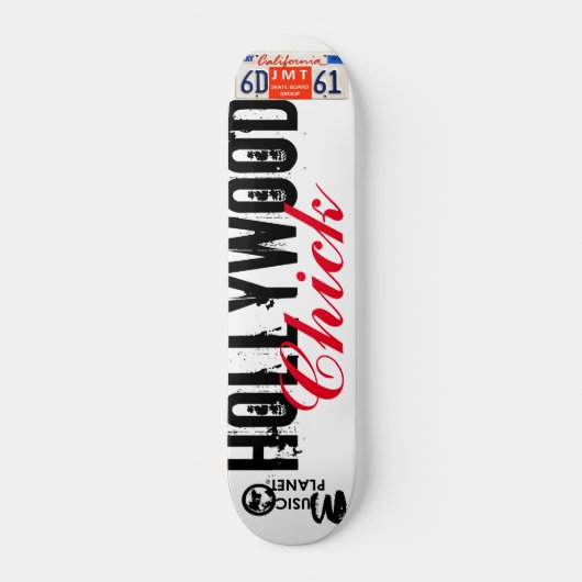 HOLLYWOOD CHICK Skateboard, 7 ¾" deck Persoonlijk Skateboard (Voorkant)