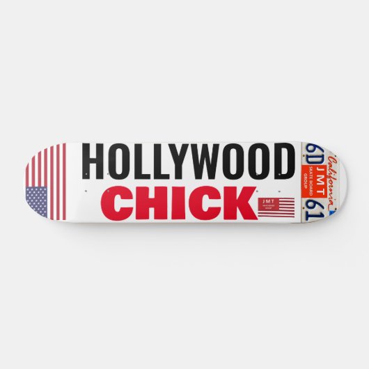HOLLYWOOD CHICK USA 7 3/4-inch skateboard Deck (Horizontaal)