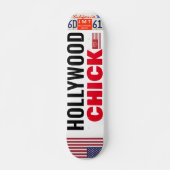 HOLLYWOOD CHICK USA 7 3/4-inch skateboard Deck (Voorkant)