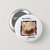 Hollywood Chihuahua Pin Ronde Button 5,7 Cm (Voorkant /achterkant)