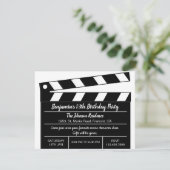 Hollywood Cinema Movie Clapper Uitnodiging voor ve (Staand voorkant)