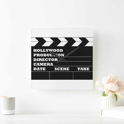 Hollywood Clapboard Clock Vierkante Klok (Huis)
