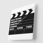 Hollywood Clapboard Clock Vierkante Klok (Hoek)
