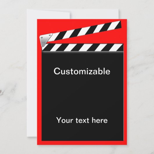 Hollywood Clapper Board  Kaart (Voorkant)