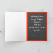 Hollywood Clapper Board Kerstgroeten Feestdagen Kaart (Binnen)