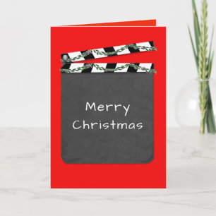 Hollywood Clapper Board Kerstgroeten Feestdagen Kaart