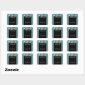 Hollywood Clapper Board  Vierkante Sticker (Vel)