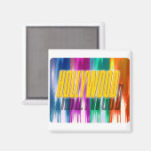"Hollywood" Colorful Palms Magnet (Voorkant / Achterkant)