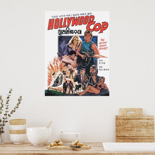 Hollywood Cop Poster (Keuken)
