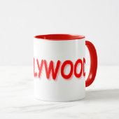 "#HOLLYWOOD" Cute Design. Bestel nu Mok (Voorkant rechts)