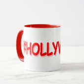 "#HOLLYWOOD" Cute Design. Bestel nu Mok (Voorkant links)