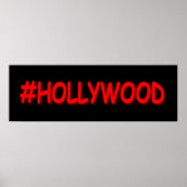 "#HOLLYWOOD" Cute Design. Bestel nu Poster (Voorkant)
