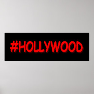 "#HOLLYWOOD" Cute Design. Bestel nu Poster