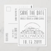 Hollywood | De gestileerde Veldlijn sparen de Datu Briefkaart (Voorkant / Achterkant)