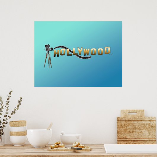 Hollywood  Director Movie Camera Poster (Keuken)
