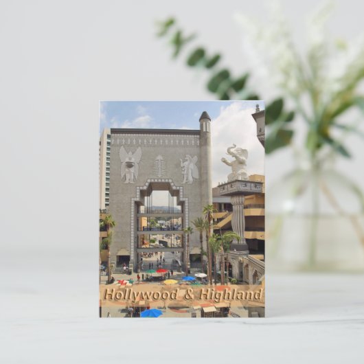 Hollywood en Highland Los Angeles Briefkaart (Staand voorkant)