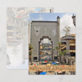 Hollywood en Highland Los Angeles Briefkaart (Voorkant / Achterkant)