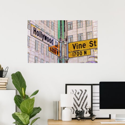 Hollywood en Vine Poster (Thuiskantoor)