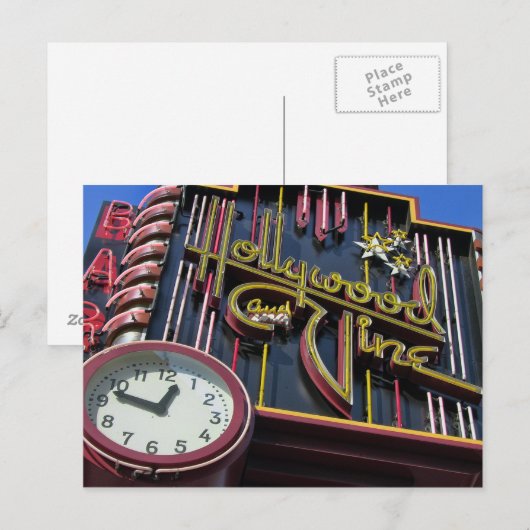 Hollywood en Vine sign briefkaart (Voorkant / Achterkant)