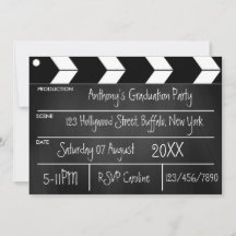 Hollywood Film Afstudeerfeest Krijtbord