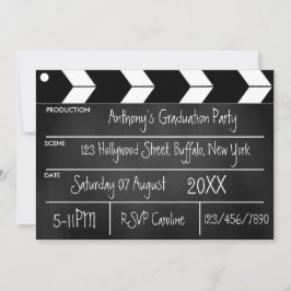 Hollywood Film Afstudeerfeest Krijtbord  Kaart