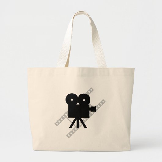 hollywood film cine camera film grote tote bag (Voorkant)