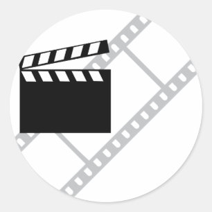hollywood film clapper ronde sticker