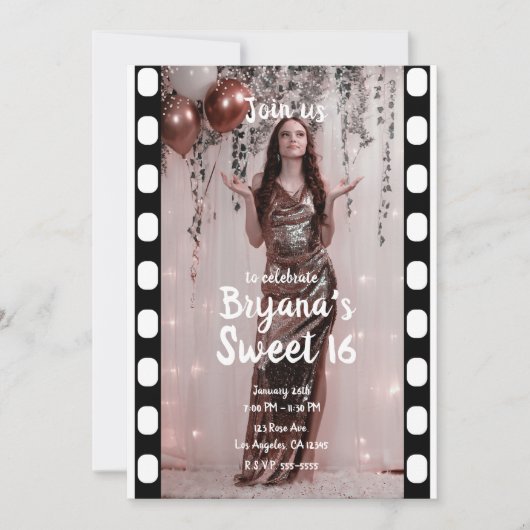 Hollywood Film Film Film Fotografie Sweet 16 Kaart (Voorkant)