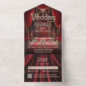 Hollywood-film Red Carpet Premiere Wedding All In One Uitnodiging (Binnen)
