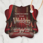 Hollywood-film Red Carpet Premiere Wedding Bedankjes Labels (Achterkant)