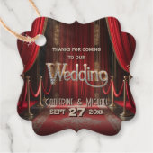 Hollywood-film Red Carpet Premiere Wedding Bedankjes Labels (Voorkant)