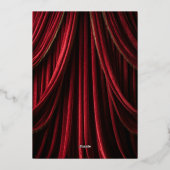 Hollywood-film Red Carpet Premiere Wedding Folie Uitnodiging (Achterkant)