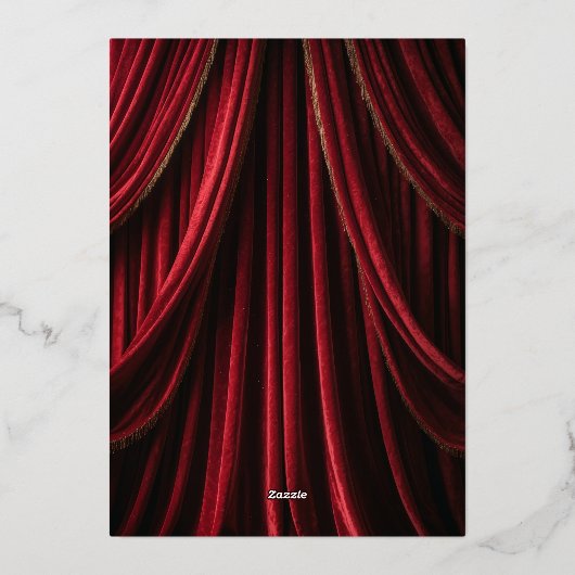 Hollywood-film Red Carpet Premiere Wedding Folie Uitnodiging (Achterkant)